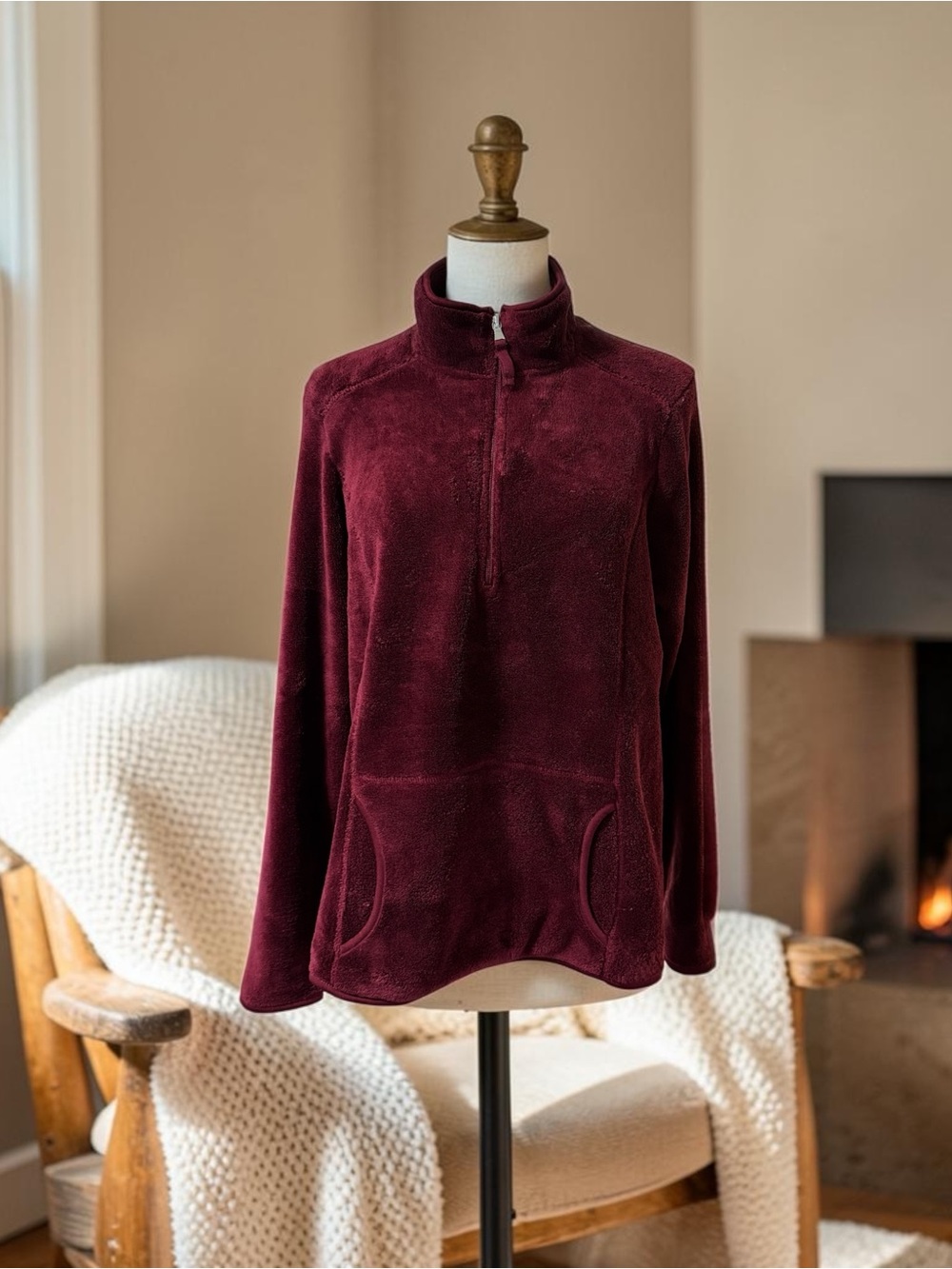 SB Active Fleece Quarter Zip Pullover SZ LG